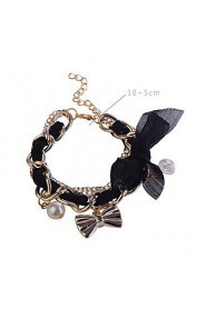 Chiffon Chain Bowknot Pendant Bracelet