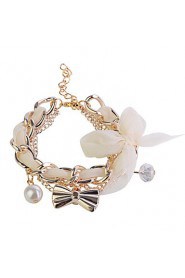 Chiffon Chain Bowknot Pendant Bracelet