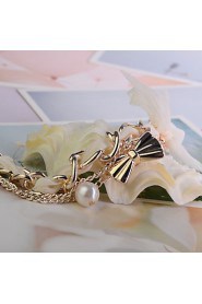 Chiffon Chain Bowknot Pendant Bracelet