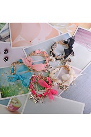 Chiffon Chain Bowknot Pendant Bracelet