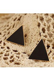 Classic Colored Enamel Triangle Earring