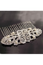 Vintage Bella Vintage Rhinestone/Crystal/Diamomd Pearls Wedding Hair Comb For Bridal