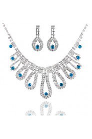 Ladies'/Women's Alloy Wedding/Party Jewelry Set With Multi-stone