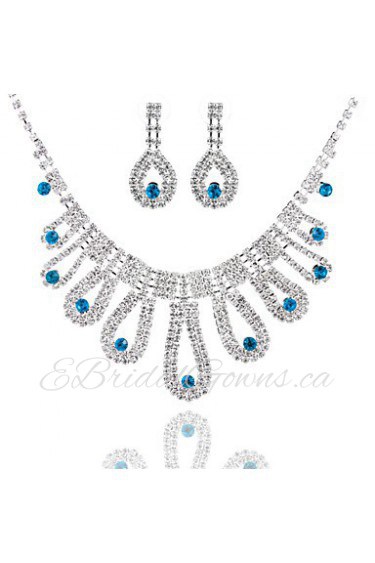 Ladies'/Women's Alloy Wedding/Party Jewelry Set With Multi-stone