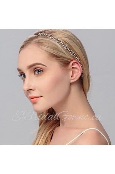 Women's Rhinestone Headpiece-Wedding / Special Occasion / Casual / Office & Career / Outdoor Headbands 1 Piece Silver Irregular