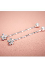 Korean Fashion Elegant Women's Alloy Drop Earrings