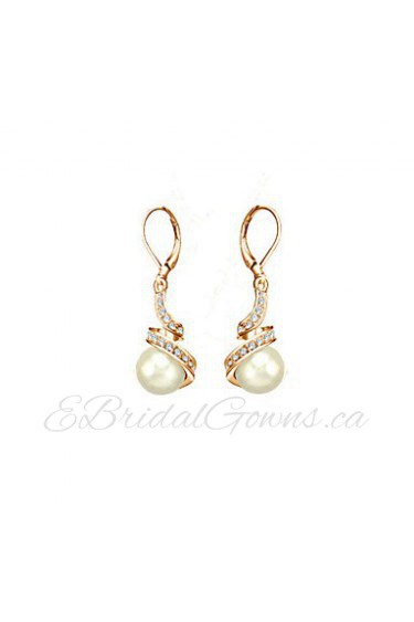 Drop Earrings Women's Alloy Earring Imitation Pearl