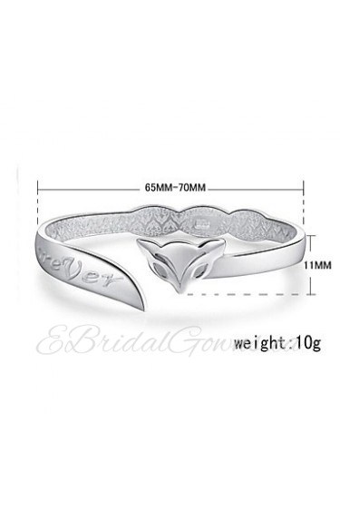 Fashion Sterling Silver Plated Bangle Women's Bracelet