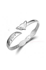 Fashion Sterling Silver Plated Bangle Women's Bracelet