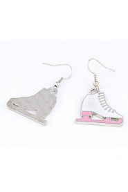 Lovely Ice Skates Shaped Women's Earrings