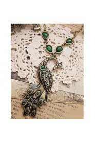 Women's Alloy Peacock Necklace