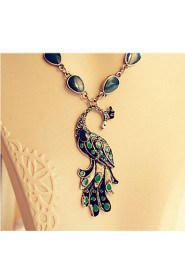 Women's Alloy Peacock Necklace