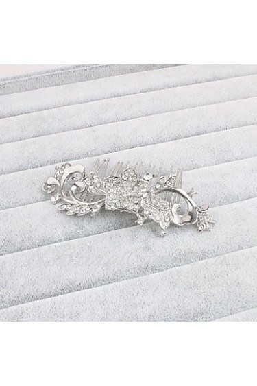 Women's Rhinestone Headpiece-Wedding / Special Occasion / Casual / Office & Career / Outdoor Hair Combs 1 Piece Clear Round