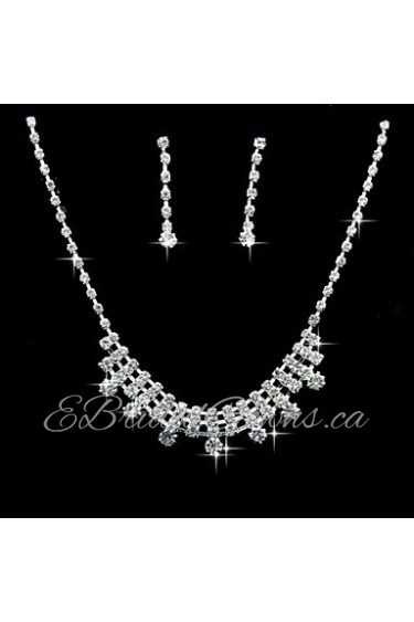 Jewelry Set Women's Anniversary / Wedding / Engagement / Birthday / Party / Special Occasion Jewelry Sets Alloy RhinestoneNecklaces /