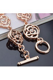 Fashion Rose Gold Plated Cubic Rhinestone Women's Bracelet