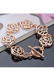 Fashion Rose Gold Plated Cubic Rhinestone Women's Bracelet