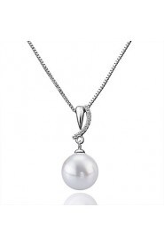 Xu Women's Pearl / Gold-Plated Diamonds Anniversary / Wedding / Engagement / Birthday / Gift / Party Necklace