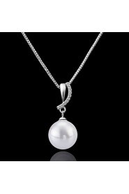 Xu Women's Pearl / Gold-Plated Diamonds Anniversary / Wedding / Engagement / Birthday / Gift / Party Necklace