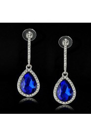 Europe Hot sell pendientes crystal drop earrings for women party jewelry brincos Wedding Earrings(More Colors)