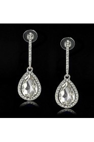 Europe Hot sell pendientes crystal drop earrings for women party jewelry brincos Wedding Earrings(More Colors)