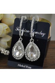 Europe Hot sell pendientes crystal drop earrings for women party jewelry brincos Wedding Earrings(More Colors)