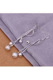 Fashion Plating Silver Earrings