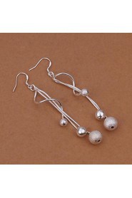 Fashion Plating Silver Earrings