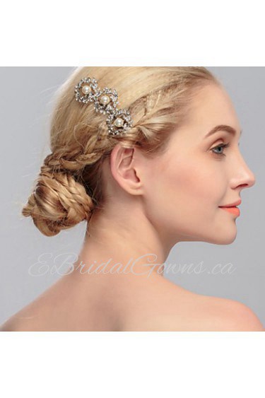 Women's Rhinestone Headpiece-Wedding / Special Occasion / Casual / Office & Career / Outdoor Hair Combs 1 Piece Clear Round