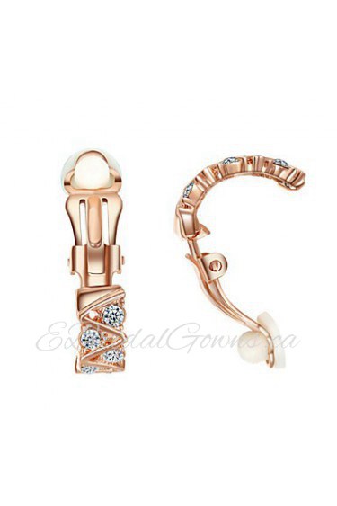 Hoop Earrings Women's Alloy Earring Imitation Pearl