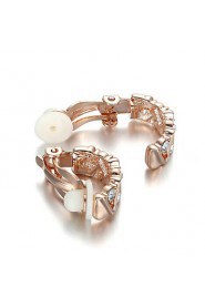 Hoop Earrings Women's Alloy Earring Imitation Pearl