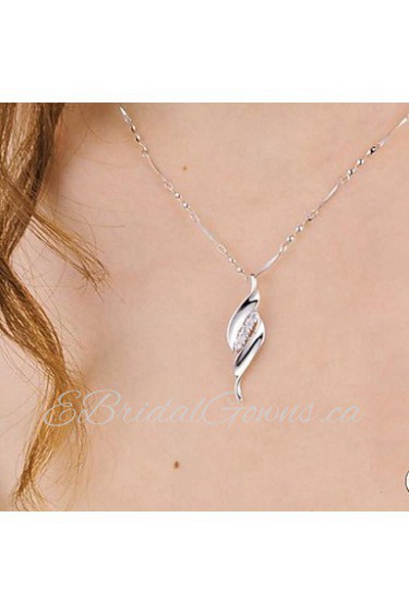 925 Silver Willow Pendant With Cubic Zirconia