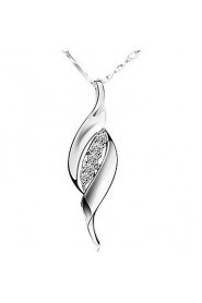 925 Silver Willow Pendant With Cubic Zirconia