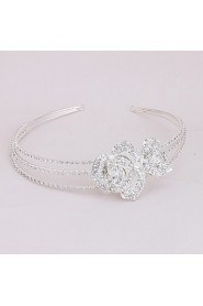 Women's Rhinestone Headpiece-Wedding / Special Occasion / Casual / Office & Career / Outdoor Headbands 1 Piece Silver Round