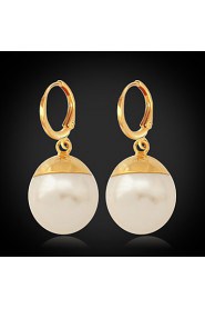 InStyle 18K Chunky Gold Plated Peals Drop Earrings for Women High Quality