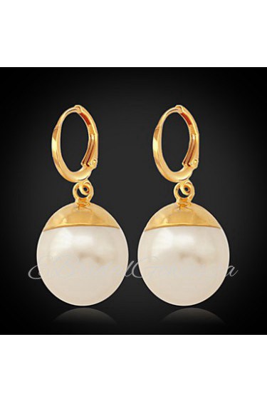 InStyle 18K Chunky Gold Plated Peals Drop Earrings for Women High Quality