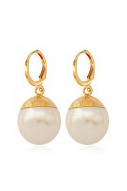 InStyle 18K Chunky Gold Plated Peals Drop Earrings for Women High Quality