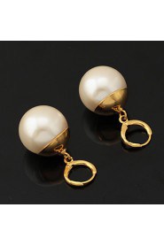 InStyle 18K Chunky Gold Plated Peals Drop Earrings for Women High Quality