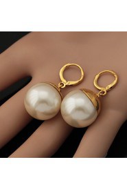 InStyle 18K Chunky Gold Plated Peals Drop Earrings for Women High Quality