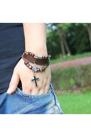 Vintage Hand Woven Leather Bracelet For Men And Women