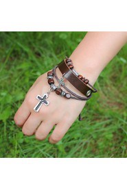 Vintage Hand Woven Leather Bracelet For Men And Women