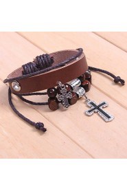 Vintage Hand Woven Leather Bracelet For Men And Women