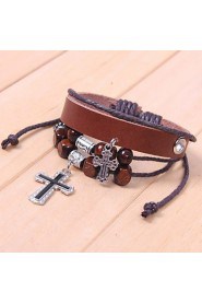 Vintage Hand Woven Leather Bracelet For Men And Women