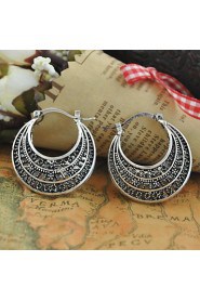 Vintage Jewelry Earrings Bohemian Tibetan Silver Earrings