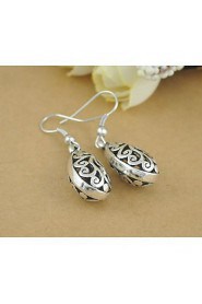 Ethnic Vintage Tibetan Silver Carving Drop Earrings Vintage Jewelry Earrings