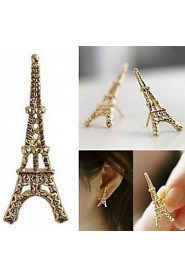 Eiffel Tower Alloy Stud Earrings