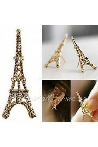 Eiffel Tower Alloy Stud Earrings