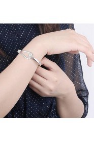 Ladies' Silver Round Flower Bangles