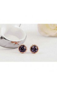 Stud Earrings Women's Alloy Earring Cubic Zirconia