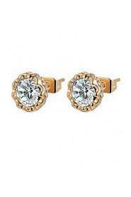 Stud Earrings Women's Alloy Earring Cubic Zirconia