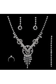 Jewelry Set Women's Anniversary / Wedding / Engagement / Birthday / Gift / Party / Special Occasion Jewelry Sets Alloy / Rhinestone